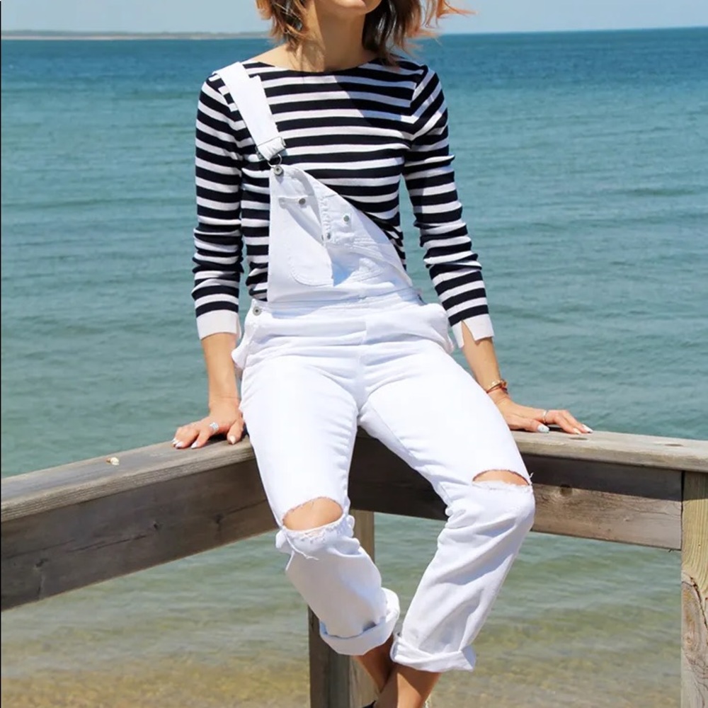 Citizens of Humanity Quincy Overalls White SMALL
